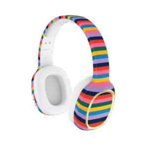 Headphones With Stripes Pattern